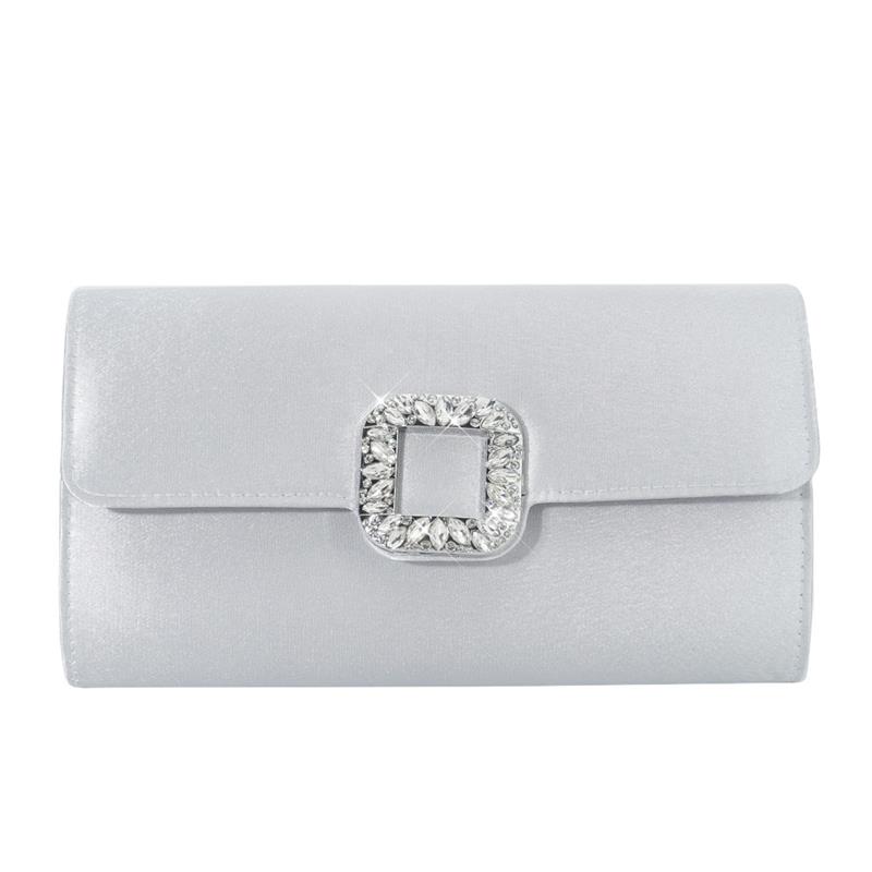 Diamond-Encrusted Square Clasp Evening Bag